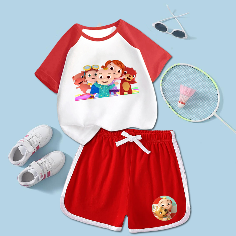 Boyshort Underwear - 2PCS Cocomelons Kids T-shirts and Shorts