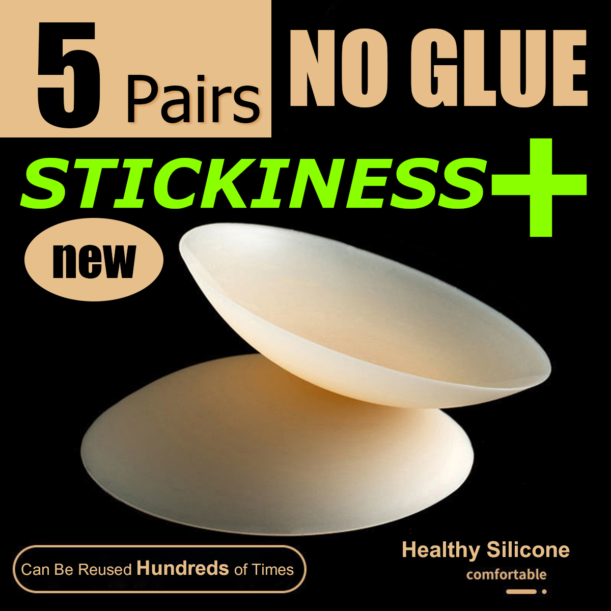 Nipple Cover Pasties - 5 Pairs More Sticky 10cm No