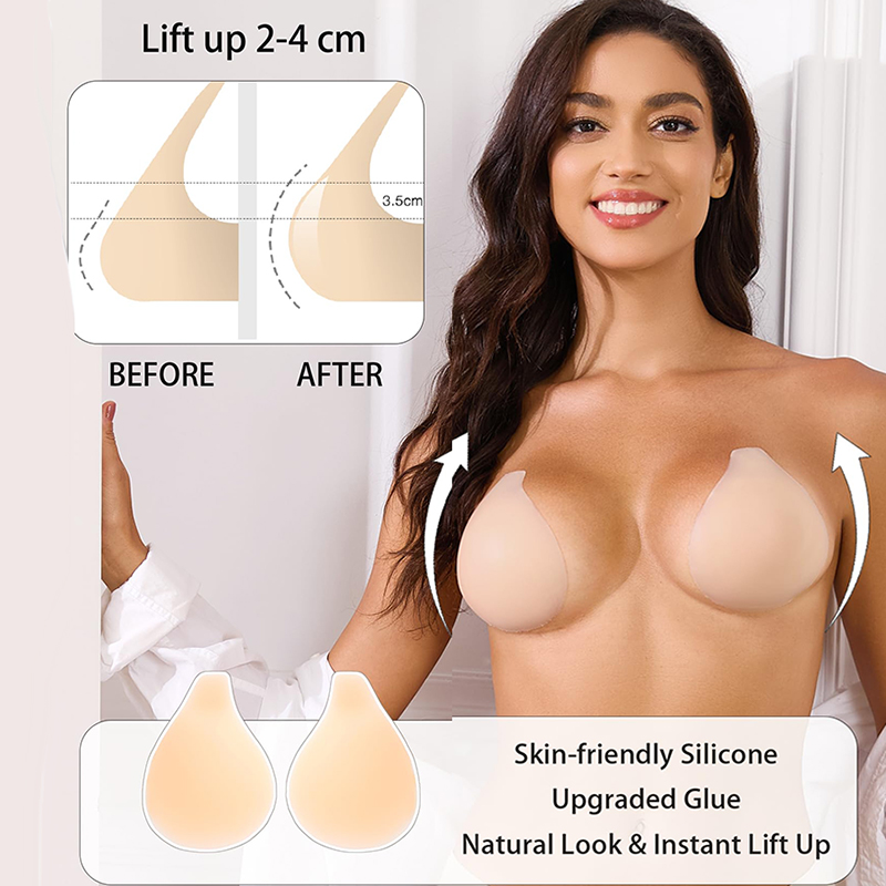 1/2 Pairs Women Sticky Bra Pus - Strapless Bra Backless incelemesi ve fiyatı
