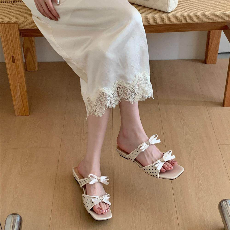 Summer Polka Dot Women Slipper - Slip Dress Satin incelemesi ve fiyatı