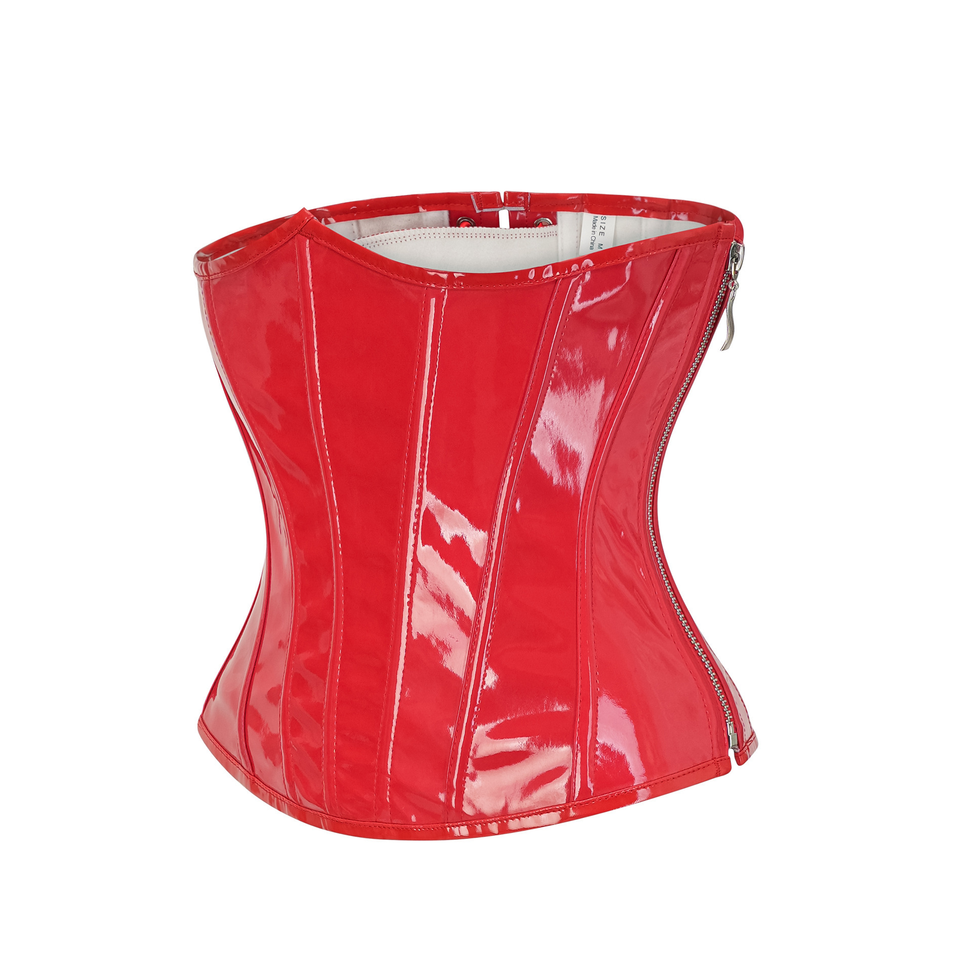 Steampunk Red PU Leather Side  - Corset Waist Cinch incelemesi ve fiyatı