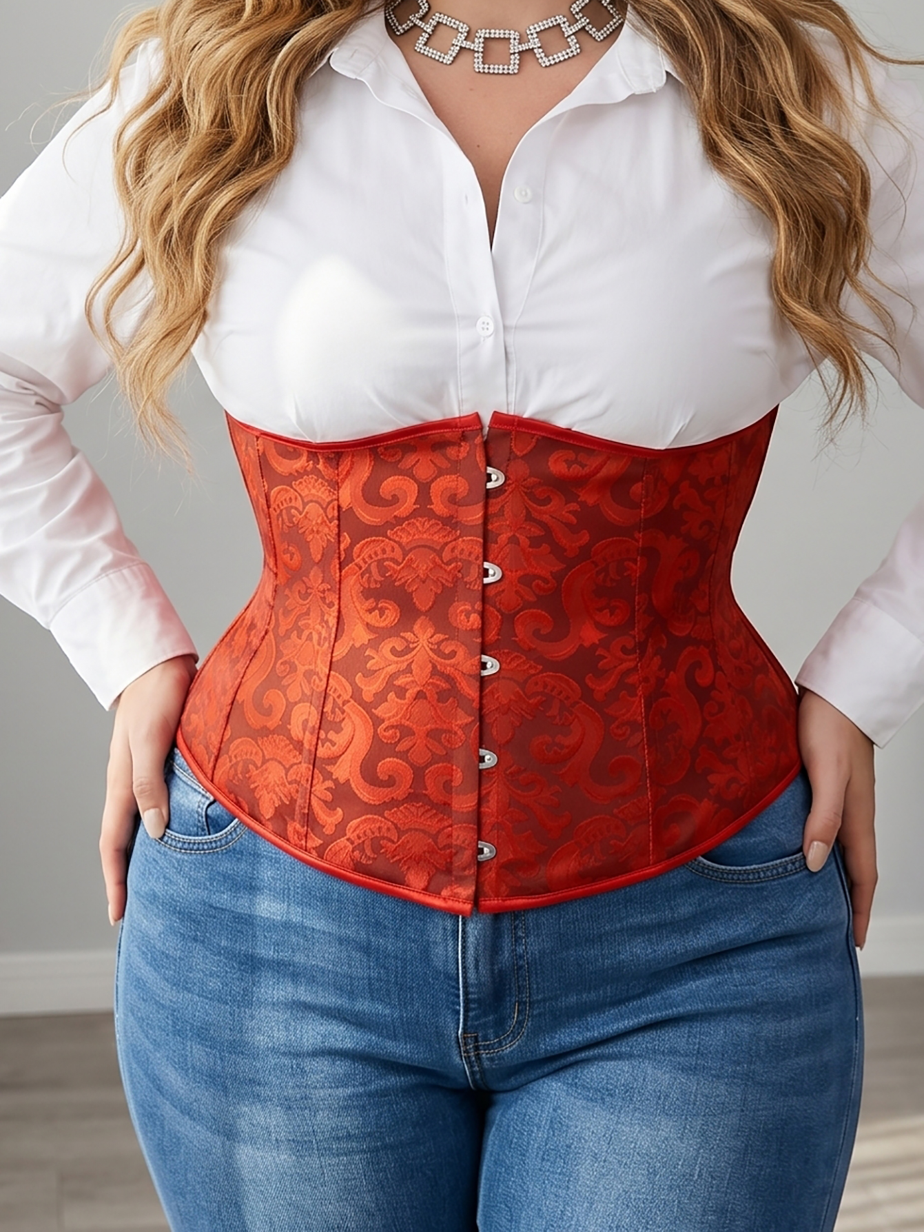 Women's Plus Size Court Lace W - Corset Waist Cinch incelemesi ve fiyatı