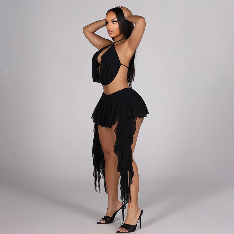 Women Sexy Solid Mesh 2 Piece  - Cami Top Lace incelemesi ve fiyatı