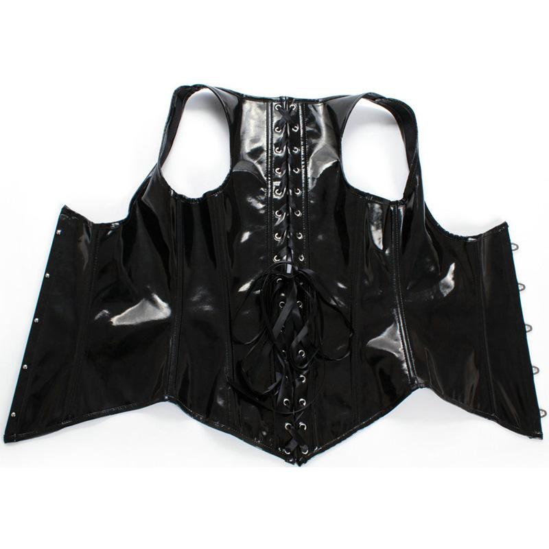 Black PU Leather Corset Gothic - Corset Waist Cinch incelemesi ve fiyatı