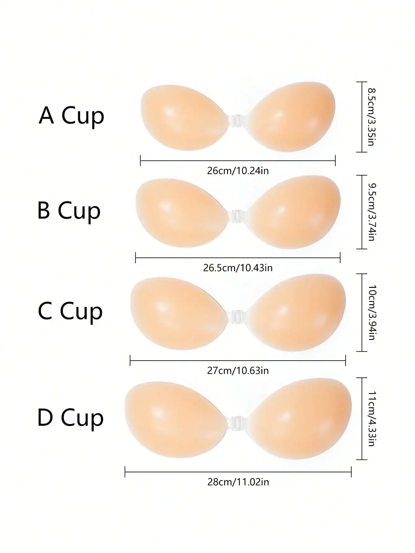 1pc Women's Silicone Sticky Br - Strapless Bra Backless incelemesi ve fiyatı