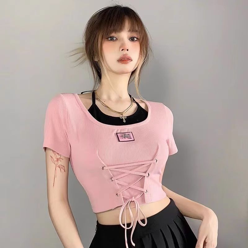 Sweet And Spicy ort Sve T-irt  - Corset Waist Cinch incelemesi ve fiyatı