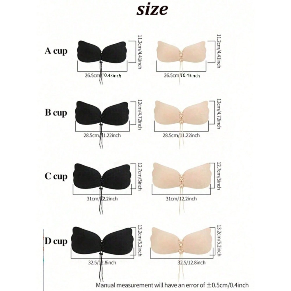 1/2pcs Wing-Shaped Adhesive Br - Strapless Bra Backless incelemesi ve fiyatı