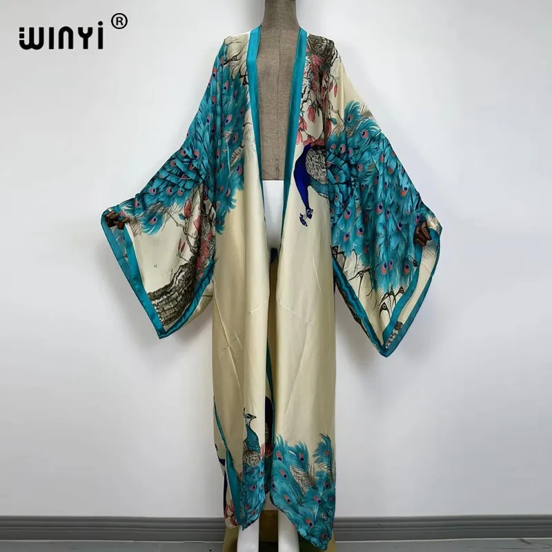 WINYI 2022 Summer Women Cardig - Robe Silk Women incelemesi ve fiyatı