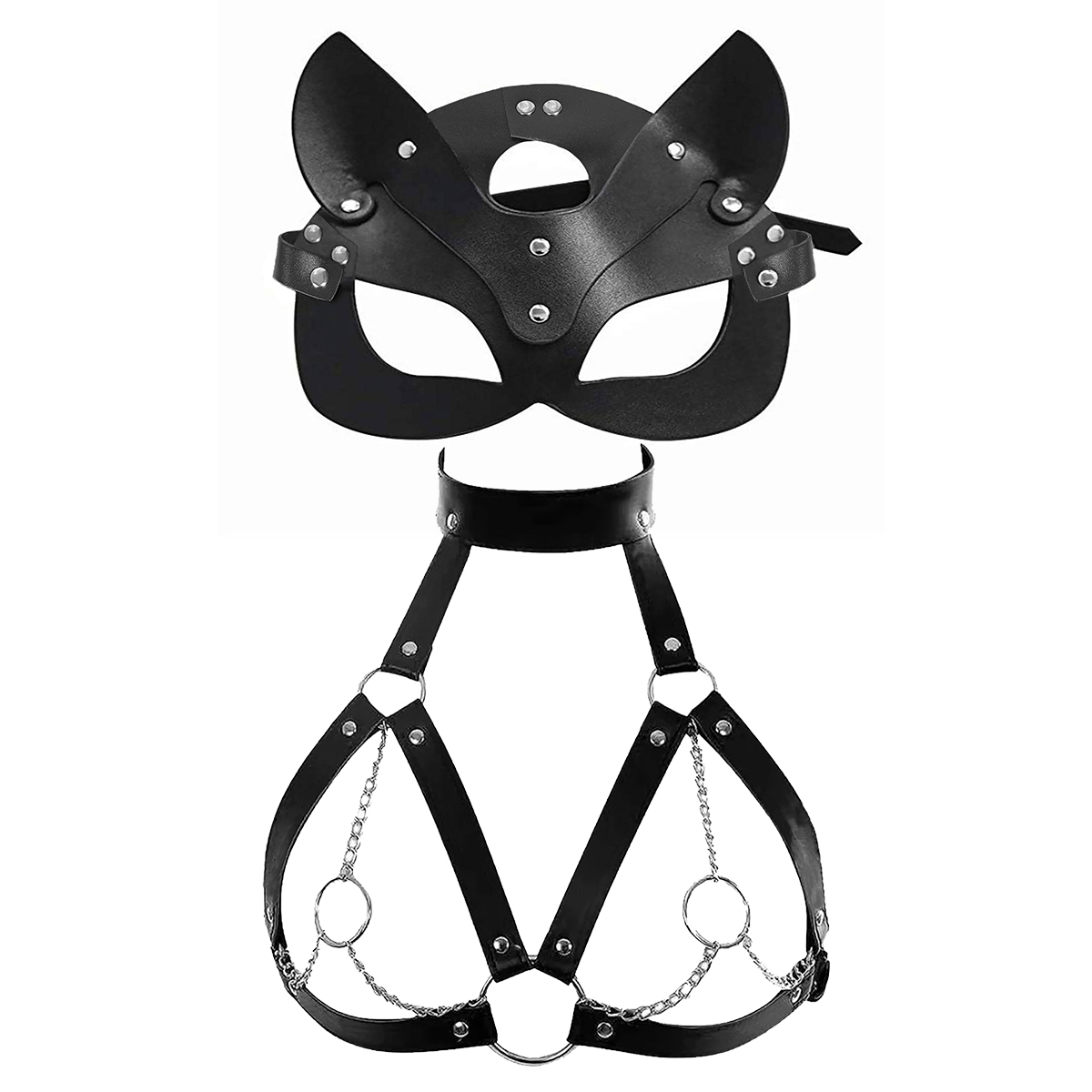 Women Sexy Mask Blindfold Cosp - Garter Belt Set incelemesi ve fiyatı
