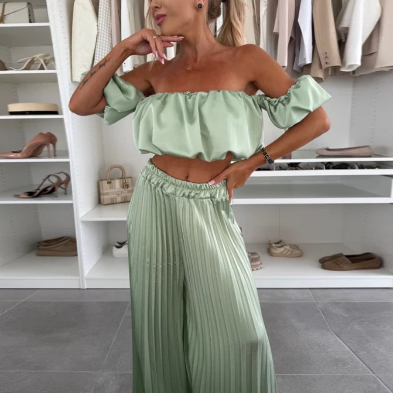 Sexy Solid Satin Pleated Two P - Strapless Bra Backless incelemesi ve fiyatı