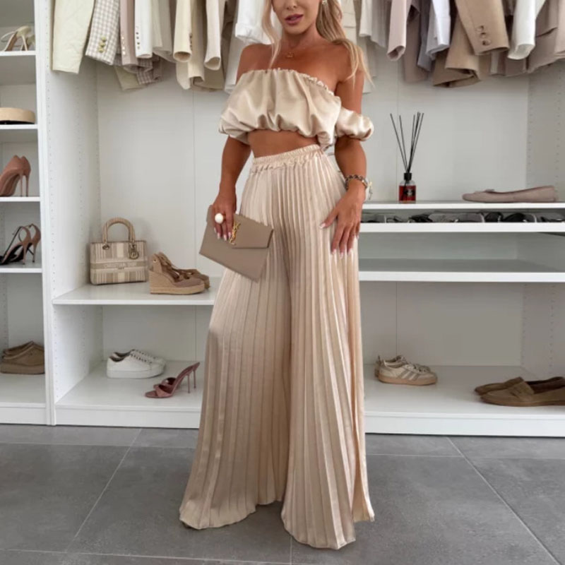 Sexy Solid Satin Pleated Two P - Strapless Bra Backless incelemesi ve fiyatı