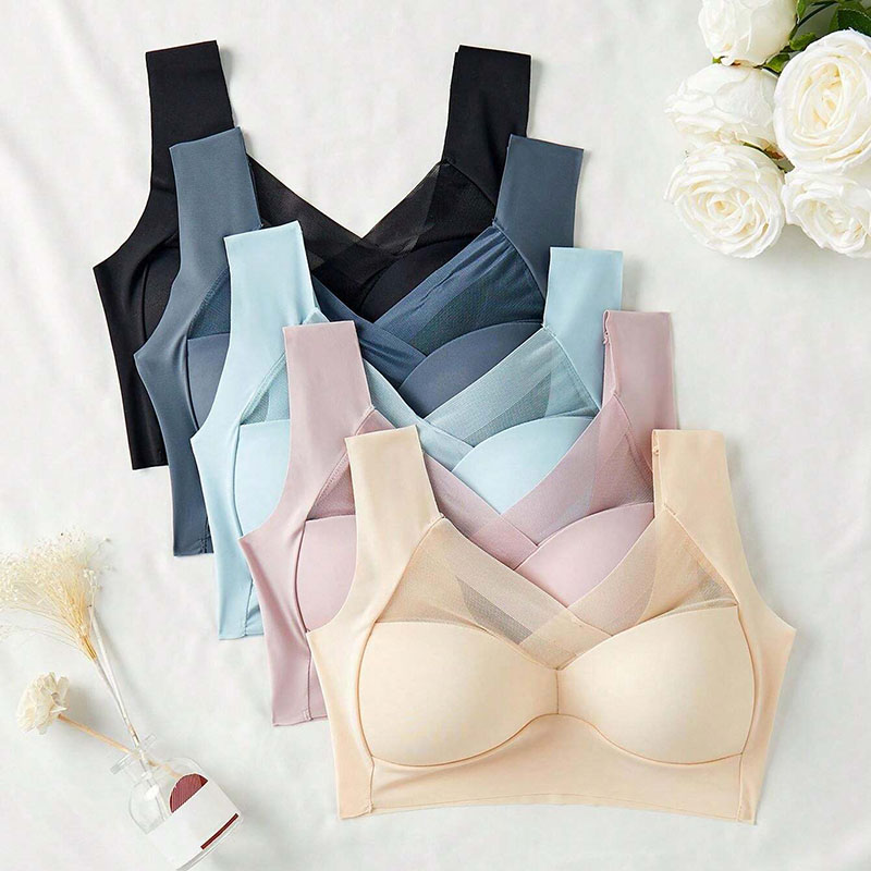 5PCS Women Sports Bras Full Cu - Bralette Wireless Soft incelemesi ve fiyatı