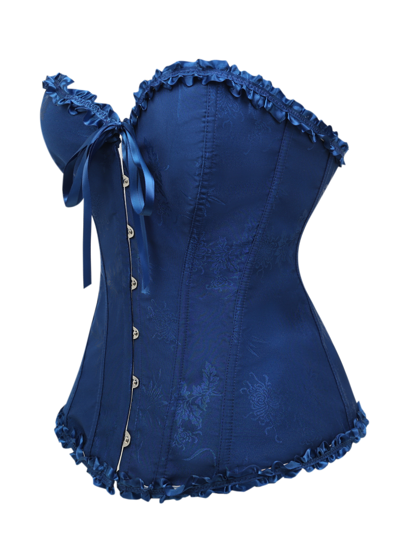 Dark blue jacquard lace edged  - Corset Waist Cinch incelemesi ve fiyatı