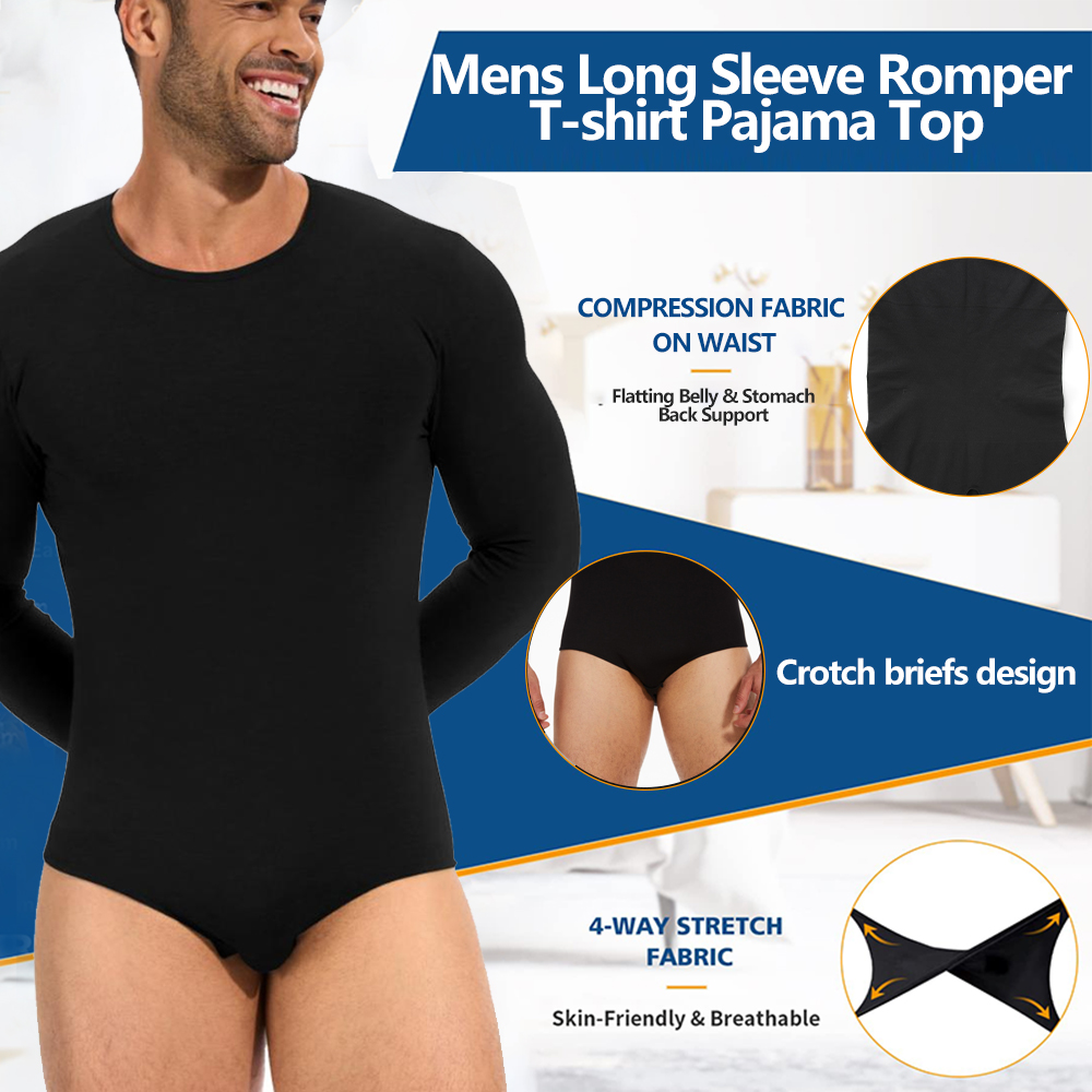 Mens Long Sleeve Bodysuit Full - Shapewear Bodysuit Firm incelemesi ve fiyatı