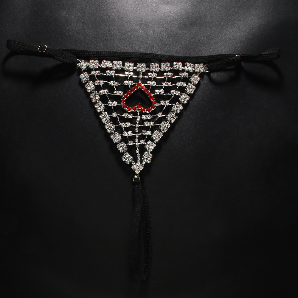 Rhinestones Heart Hollow Thong - Thong Bikini Women incelemesi ve fiyatı
