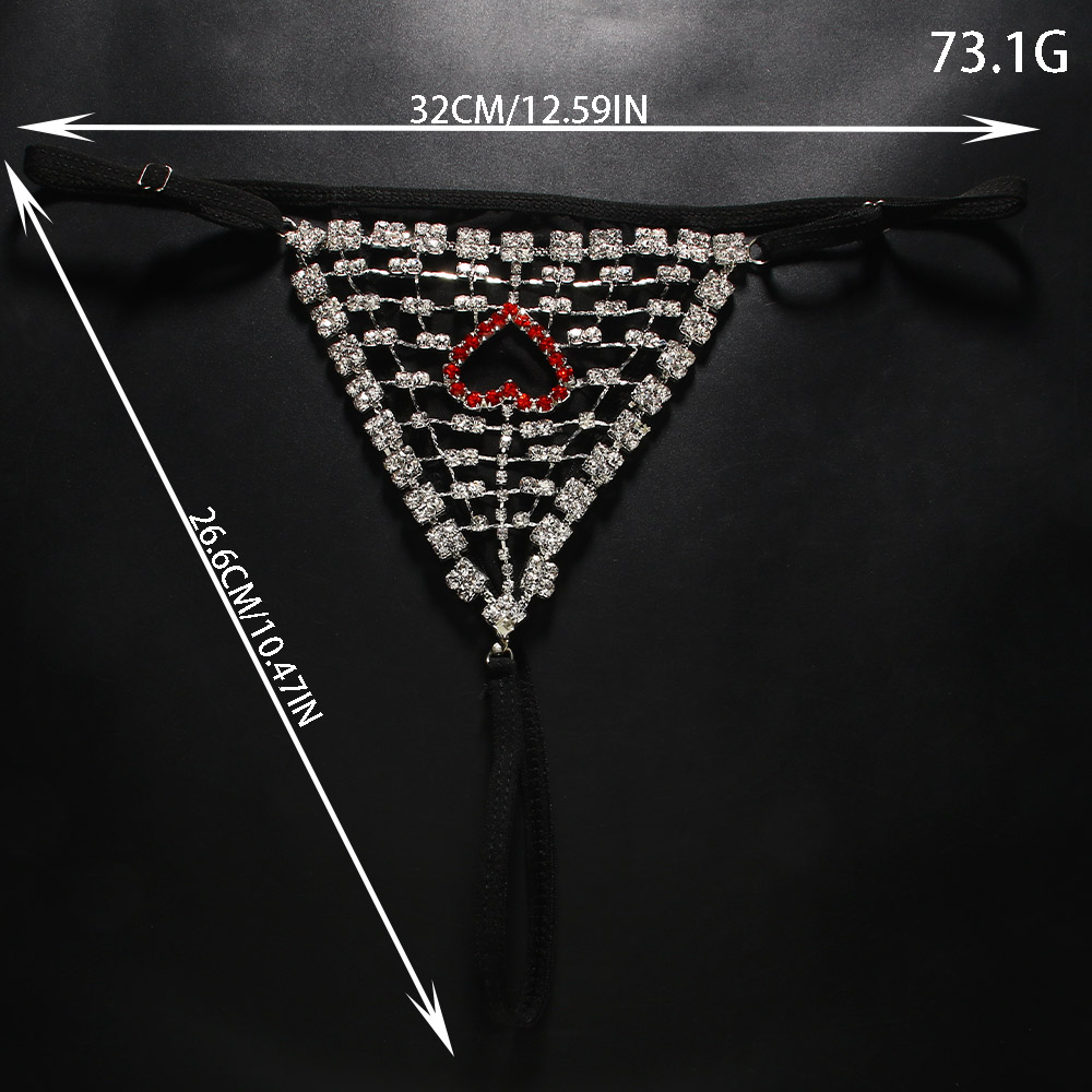 Rhinestones Heart Hollow Thong - Thong Bikini Women incelemesi ve fiyatı