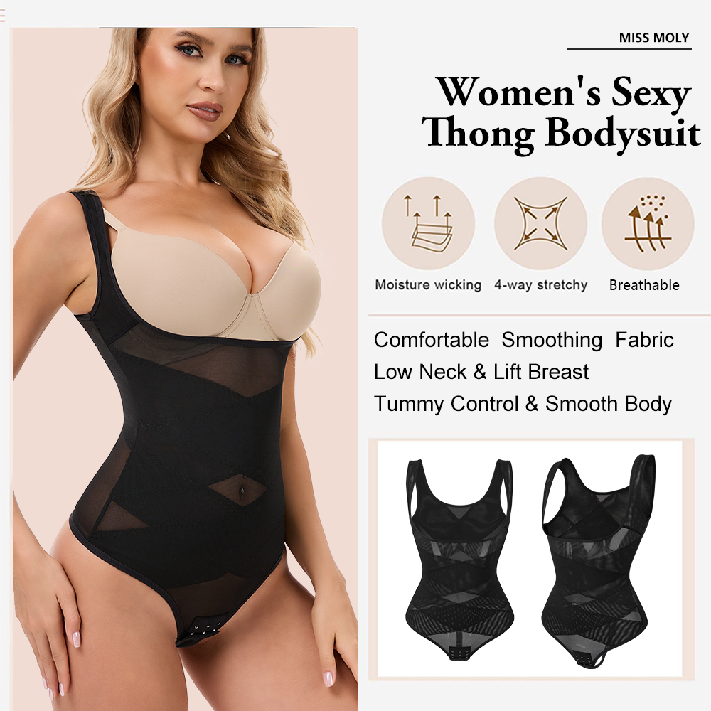 Mesh Thongs Bodysuit Shapewear - Shapewear Bodysuit Firm incelemesi ve fiyatı
