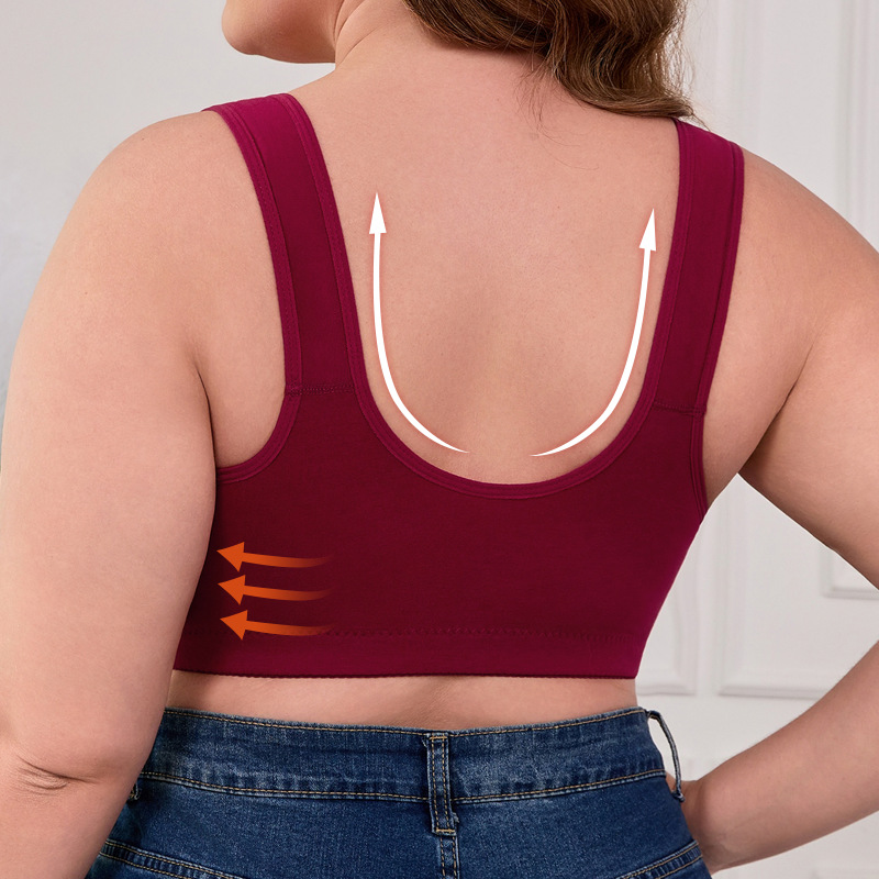 XL-7XL Plus Size Front Buckle  - Seamless Underwear Women incelemesi ve fiyatı